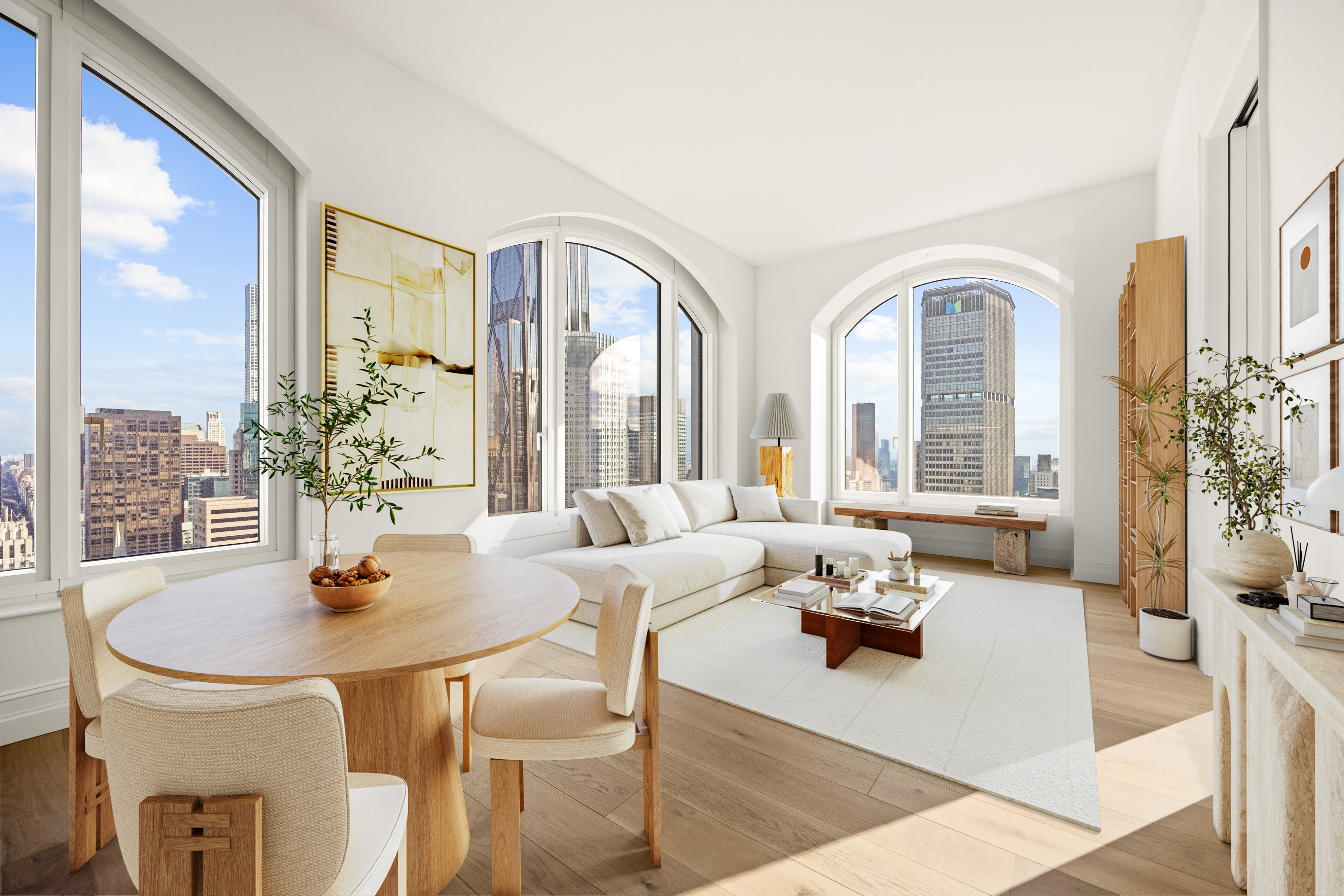 Bright living room interior
