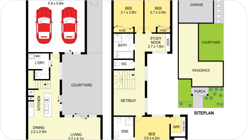 Floor plan crop highlighting right-side room details