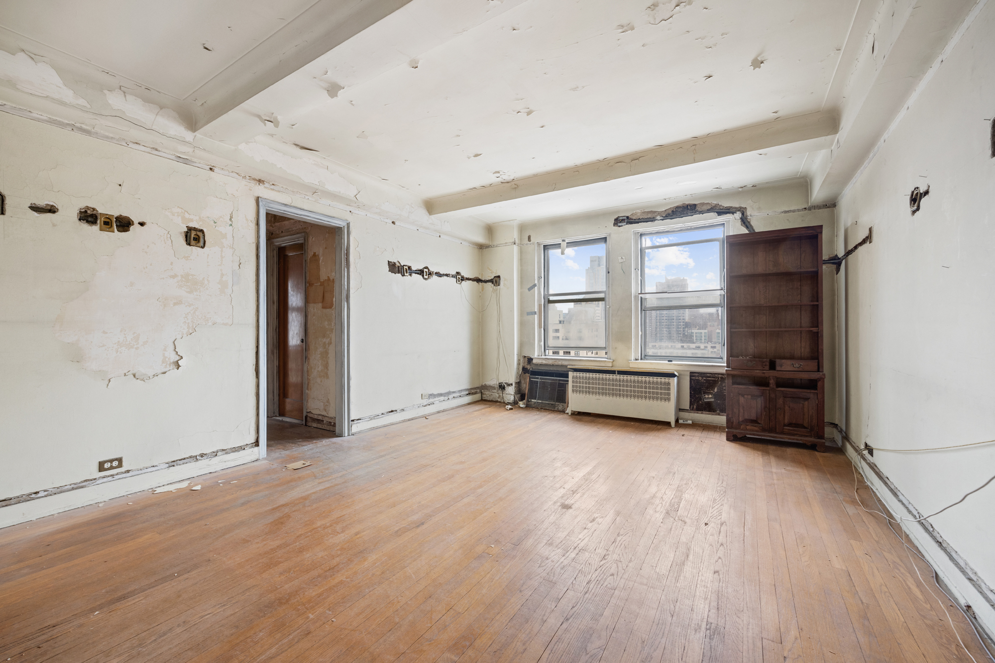 Original living room before declutter editing